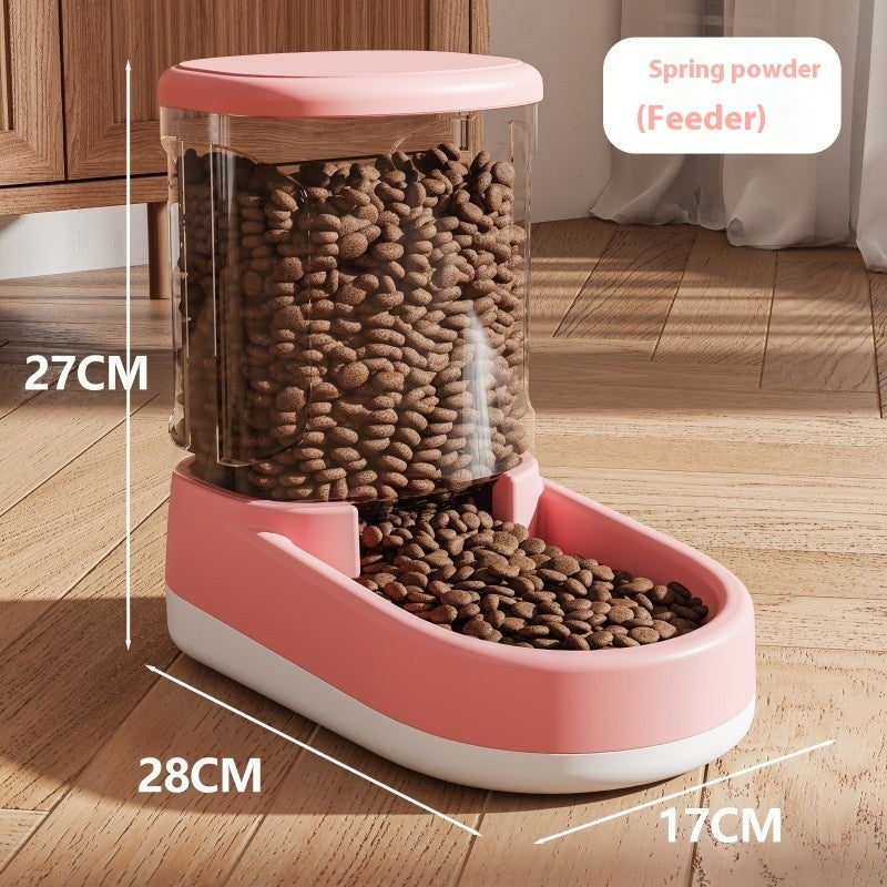 Cat Water Fountain Dog Pet Automatic Pet Feeder - 0 - CJ - Pink Feeder - CJMY207274306FU