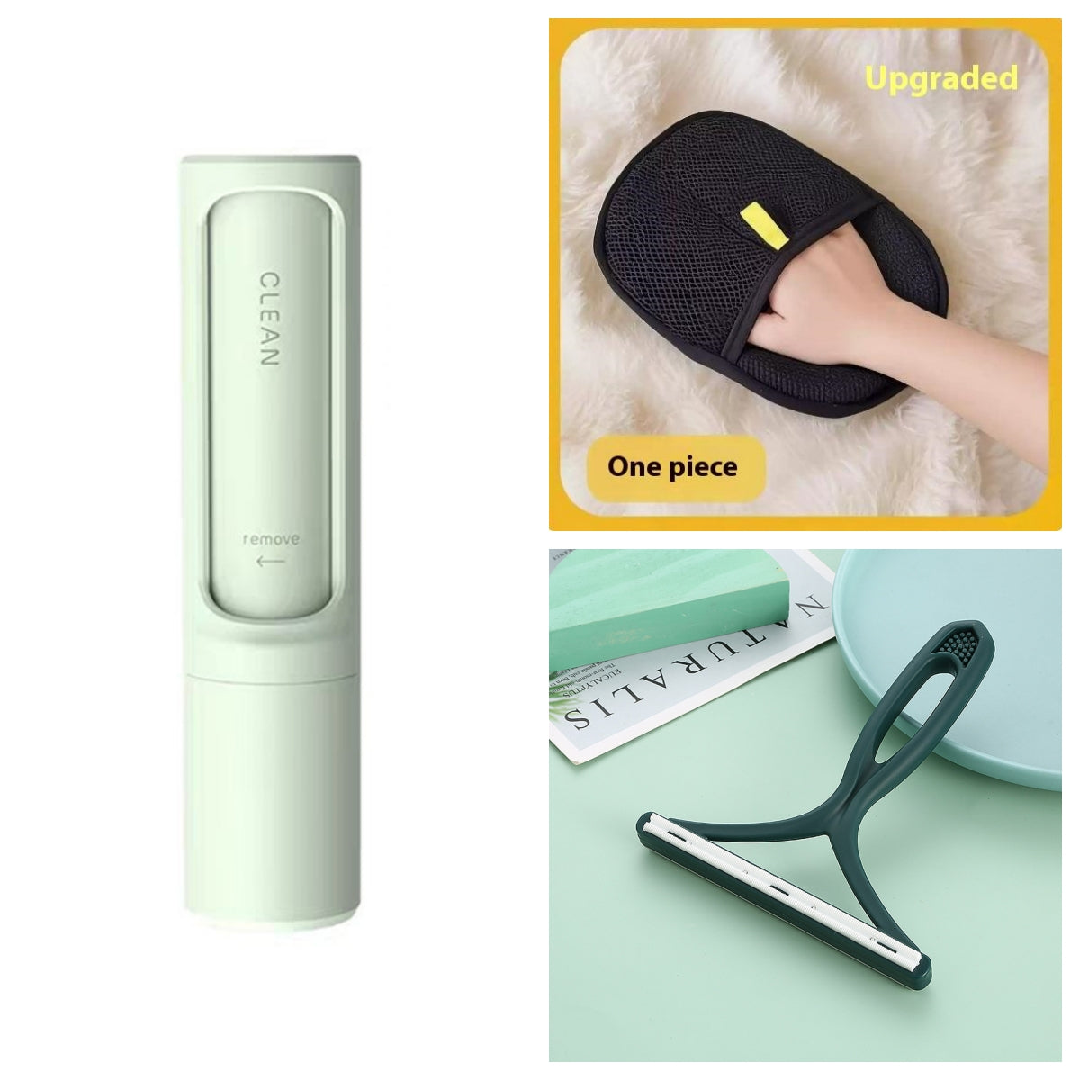 2 - 1 Reusable Pet Hair Remover Brush Lint Roller Portable Effective Self Cleaning Tool for Cat Dog Fur Hair Dust Removal Brush - 0 - CJ