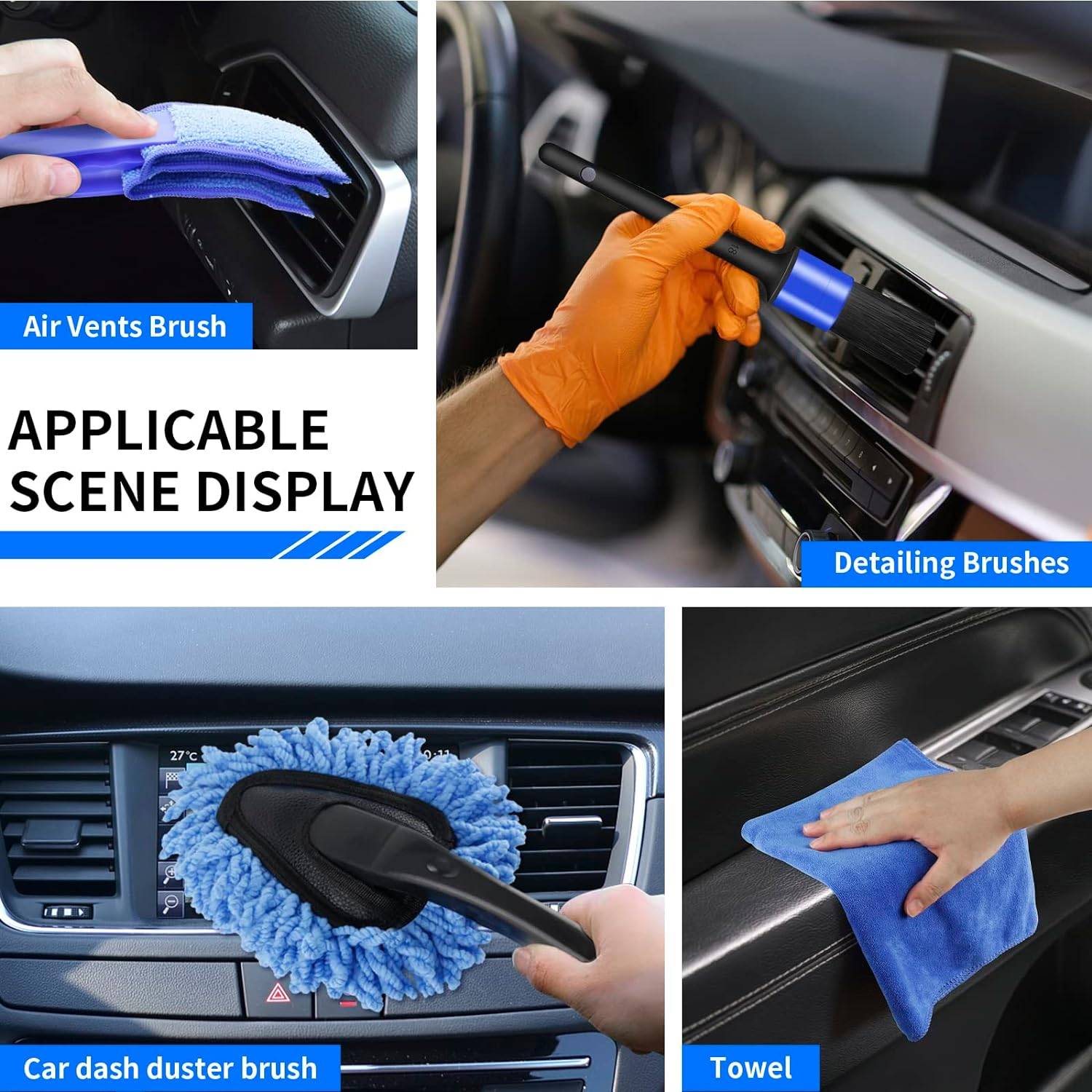 17Pcs Car Detailing Brush Set Drill Not Include - 5 - CJ