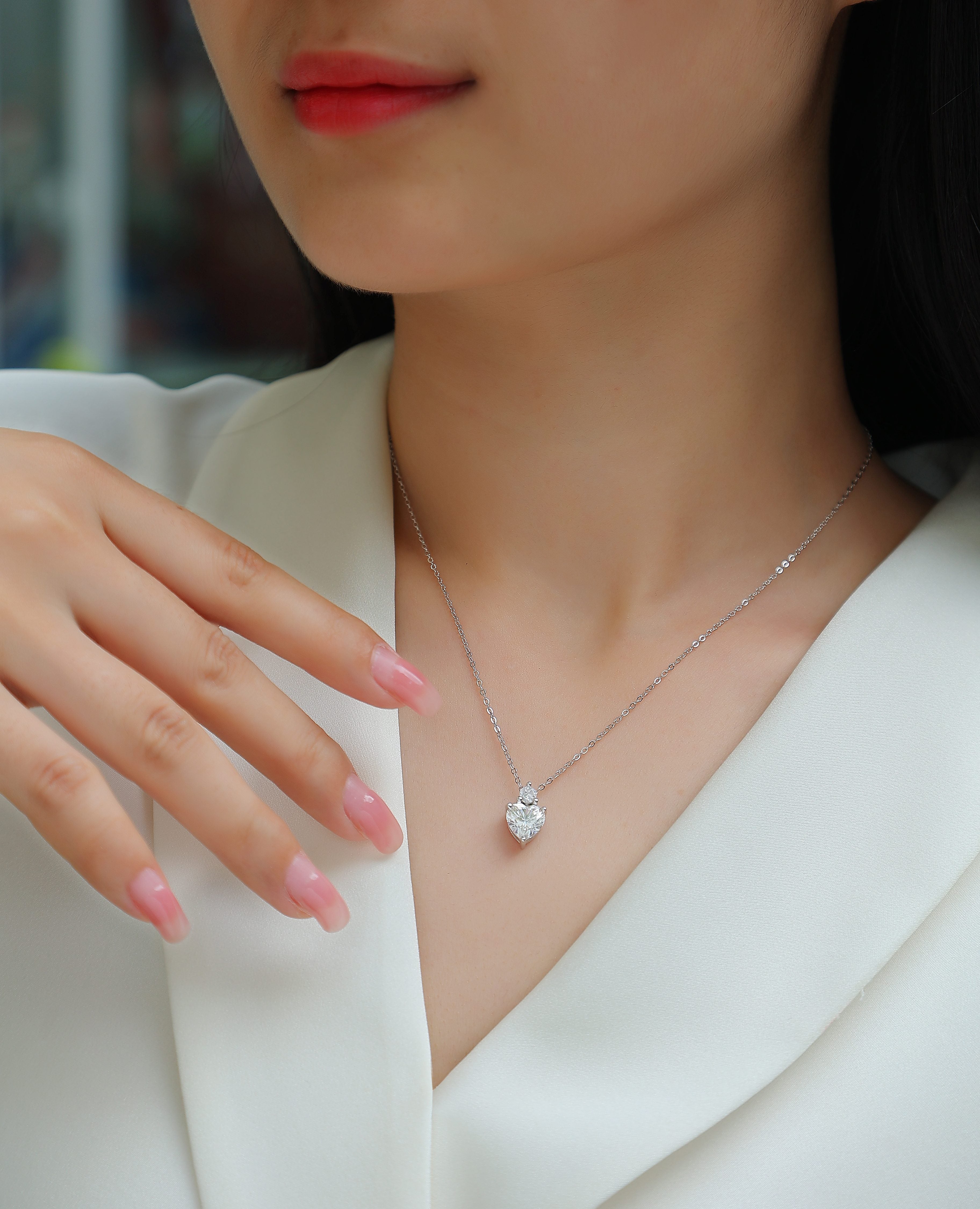 1Ripple Fantasy - A Fashionable And Luxurious Diamond Jewelry Pendant Set With Moissanite S925 Sterling Silver And Platinum Plating Prohibit TikTok sales - 5 - CJ