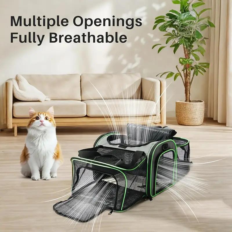 Expandable, Foldable, Portable Pet Carrier With Wheels And Six Sides For Cats And Small Dogs. - 5 - CJ