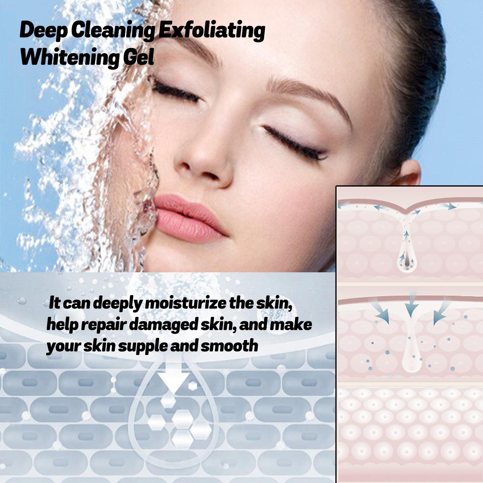 EELHOE Deep Cleaning Exfoliating Whitening Gel, Gentle Cleansing And Exfoliating Gel Nourishes Skin All Over - 5 - CJ