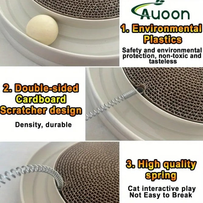 Multi - functional Cat Scratching Board With Ball Track, Various Colours Of Mat Board, Self - height Relief From Boredom To Tease The Cat, With Spring And Ball, Anti - scratch Furniture Artifacts, A Must - ha - 5 - CJ