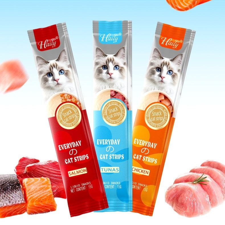Cat Snacks Chicken Salmon Tuna Puree Nutrition Bar - 0 - CJ