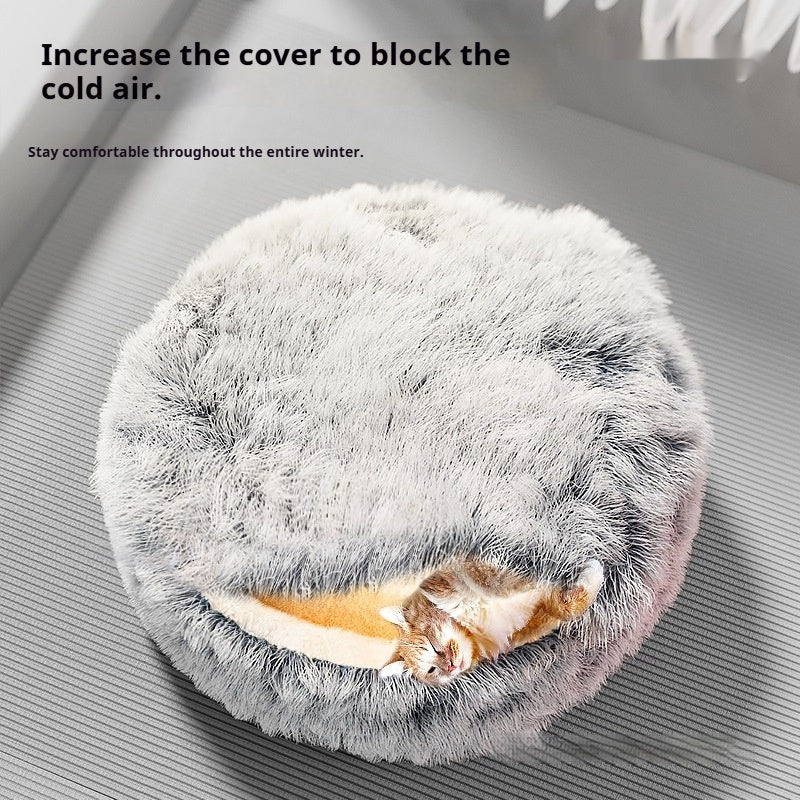 Warm Closed Wrapped Cat Sleeping Nest - 0 - CJ