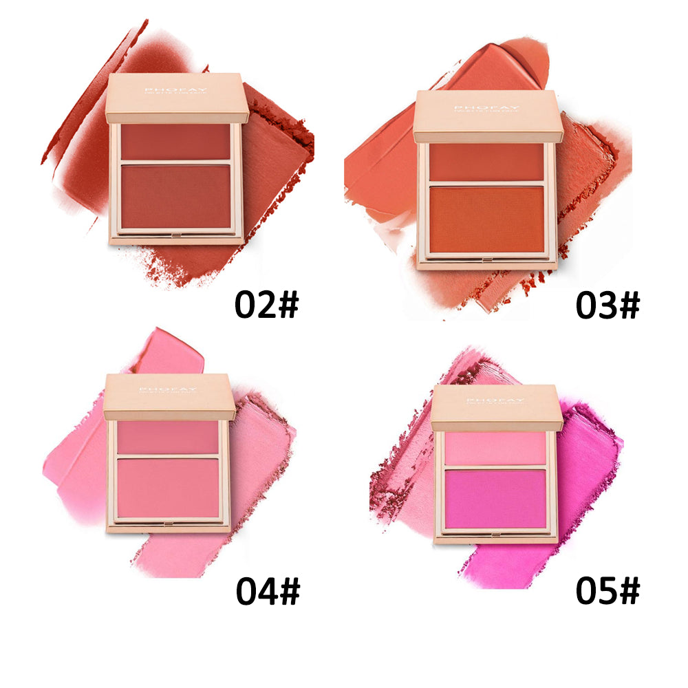 PHOFAY Double - Take Cream & Powder Blush Duo - 4 - CJ - 1PCS - Set9 - CJCZ204749123WD