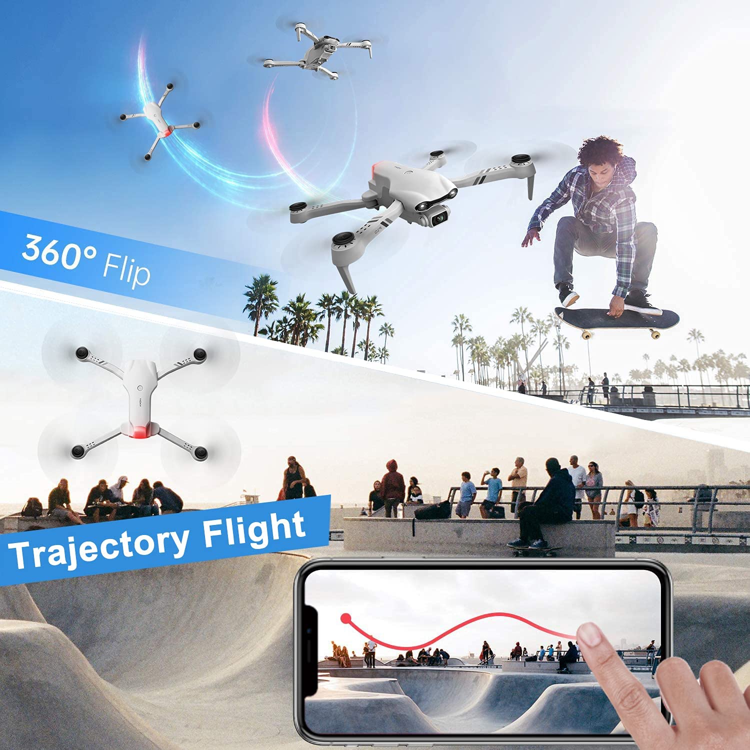 UK F10 Foldable Drone With Camera WIFI FPV For Adults,1080P HD FPV Live Video RC Quadcopter,Logistics Is Randomly Sent By EVRI,ROYAL MAIL,Amazon Logistics - 5 - CJ