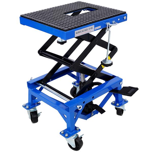 300 Pound Hydraulic Motorcycle Scissor Jack Lifting Foot Wheel Suitable For Small Off - road Vehicles, Blue, Prohibited PlatformTemu - 5 - cjdropshipping