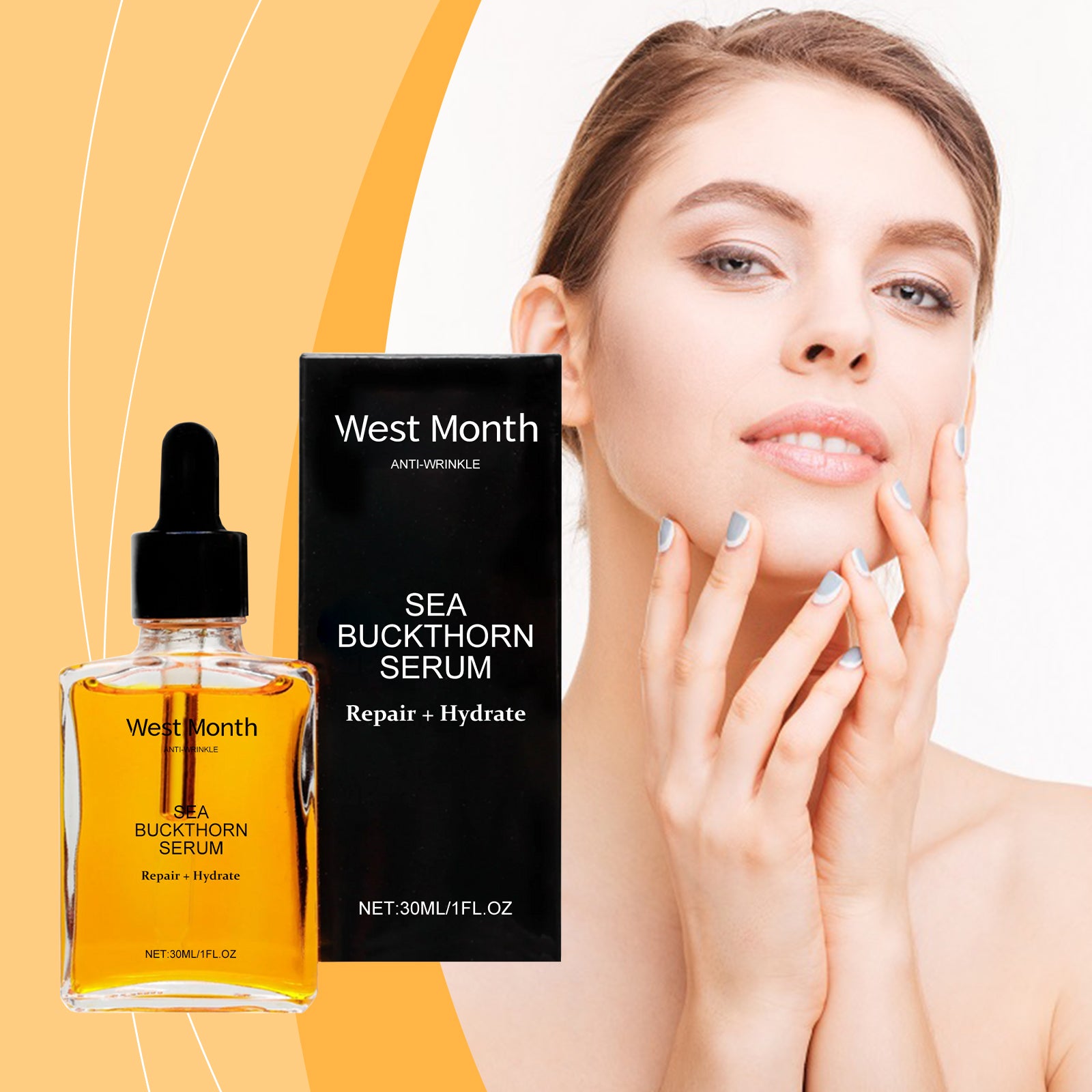 West&Month Sea Buckthorn Moisturizing Essence Gentle Moisturizing Hydrating Moisturizing Firming Skin Tender Essence - 5 - CJ
