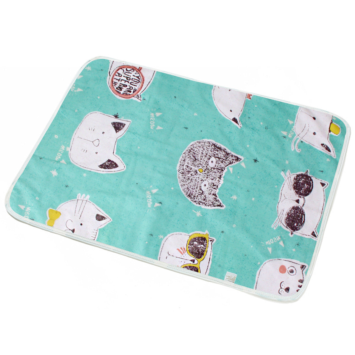 Breathable Cotton Cartoon Waterproof Insulation Pad - 0 - CJ - Dull Kitten - 50X70cm - CJYD226013215OL