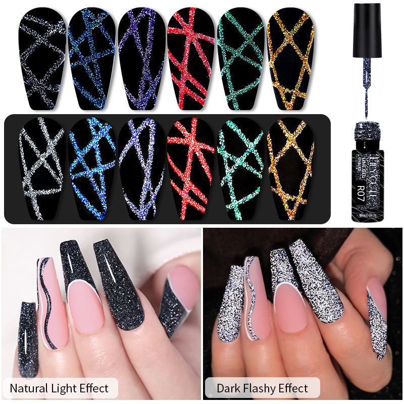 Nail Gel With A Glittery Brushed Finish And Reflective Sequins - 0 - CJ