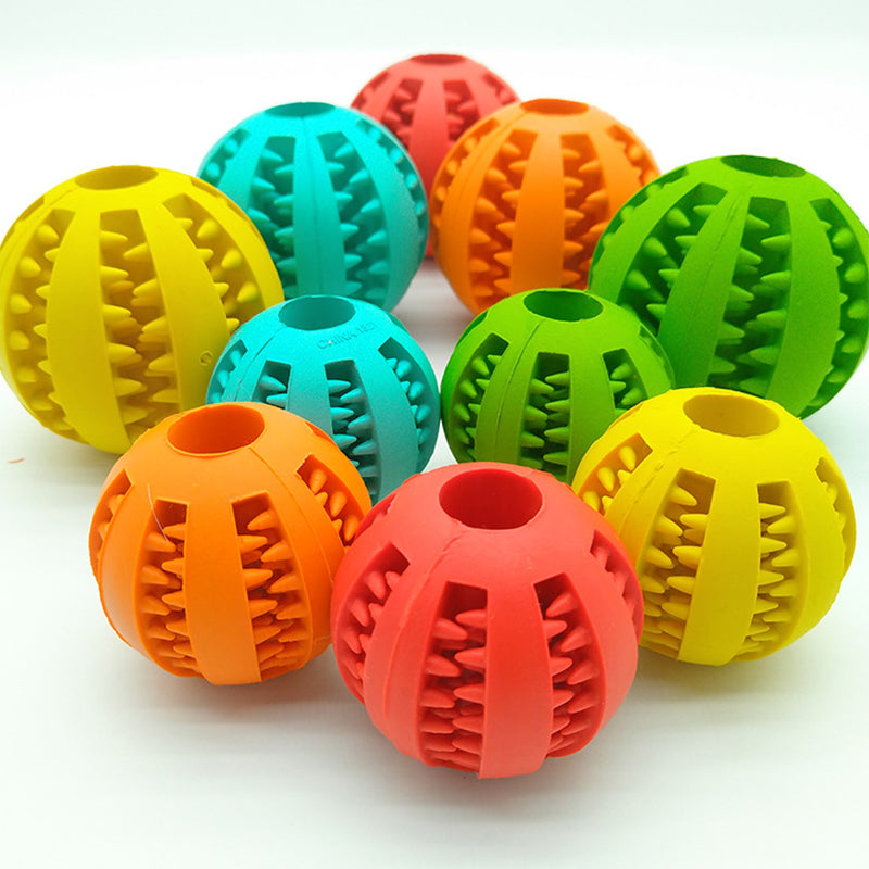 Pet Slow Feeder Dog Toy Cute Funny Rubber Dog Ball Toy - 0 - CJ