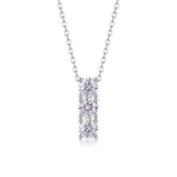 1Round - A Fashionable And Luxurious Diamond Jewelry Pendant Set With 0.5 - carat Moissan Diamonds, S925 Sterling Silver And Platinum Plating Prohibit TikTok sales - 5 - cj