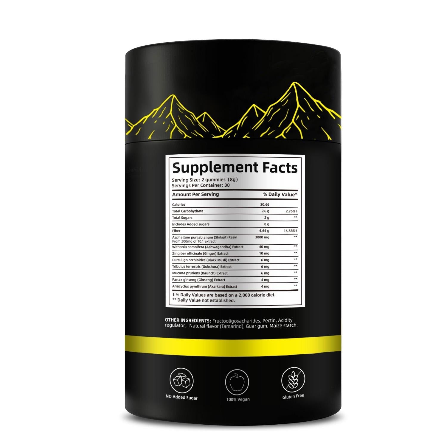 Pure Himalayan Shilajit Gummies With Ashwagandha, Gokshura & Other Herbs No Added Sugar 60 Chewables Edible Supplement - 5 - CJ