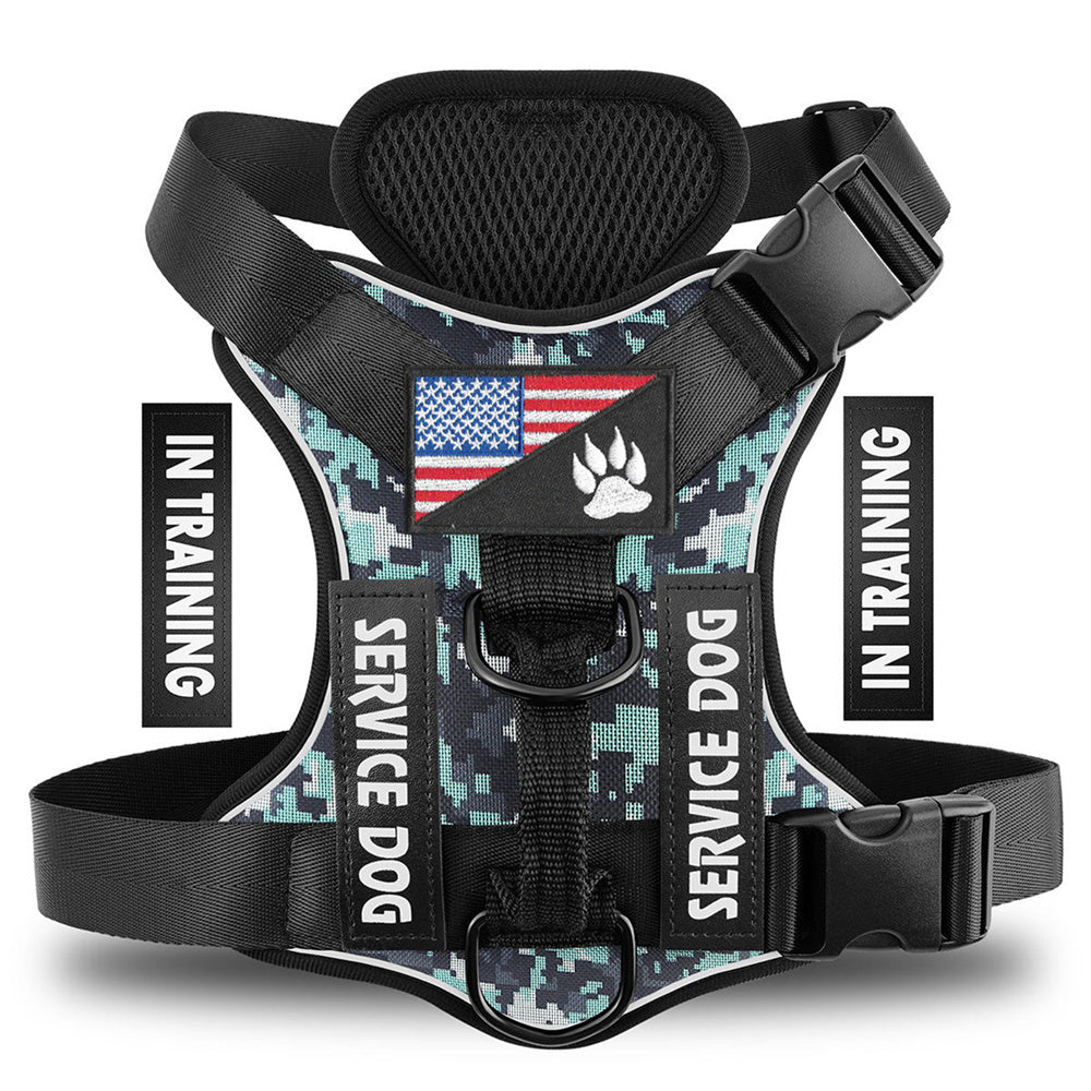 Reflective Breathable Solid Color Polyester Dog Strap - 5 - CJ