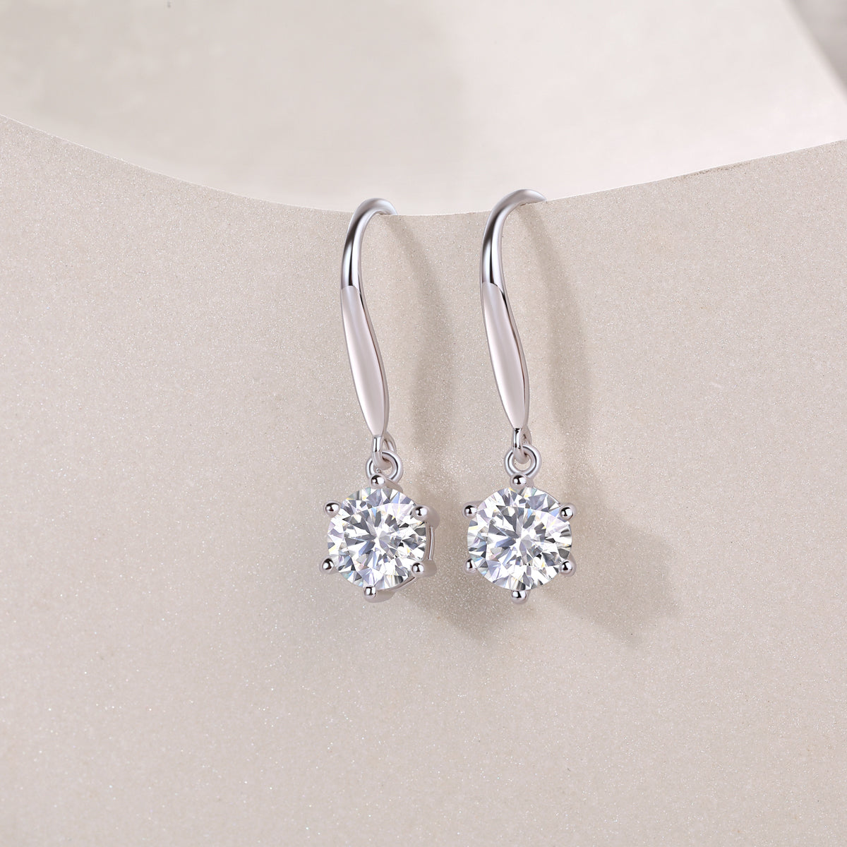 1Jumping Wind Inlaid Moissanite Silver Earrings Luxury Fashion Diamond Earrings Prohibit TikTok sales - 5 - CJ