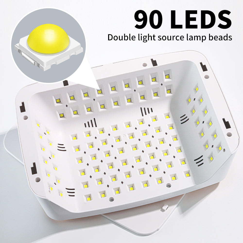 Nail Lamp, Professional Nail Dryer With 90Pcs Lamp Chips, Fast And Efficient Drying, 4 Timer Setting LED Nail Gel Lamp, For Home Salon Use - 5 - CJ