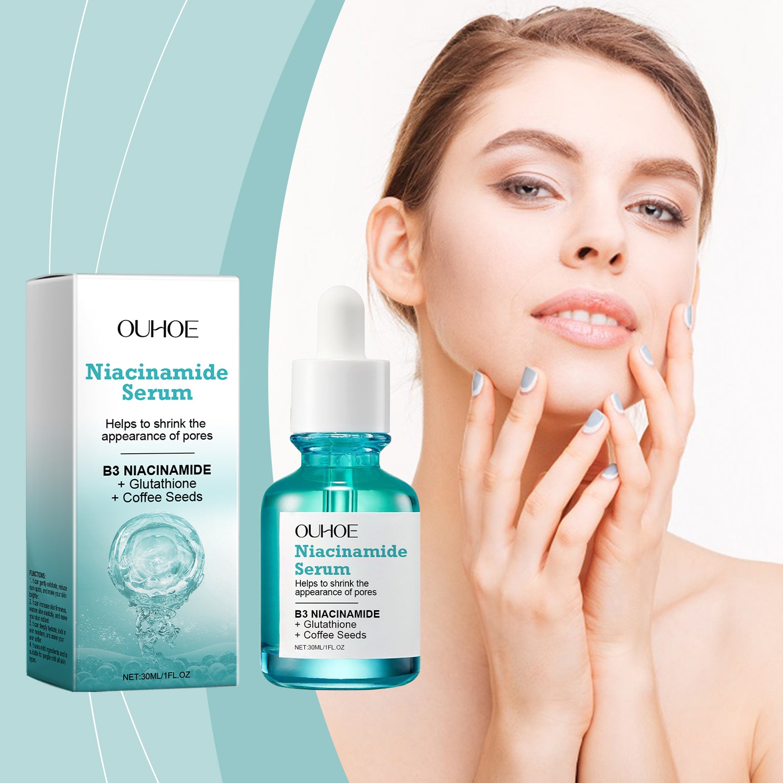 OUHOE Nicotinamide Brightening Serum, Gently Nourishing, Hydrating And Brightening Facial Skin Moisturizing And Skincare Essence - 5 - CJ