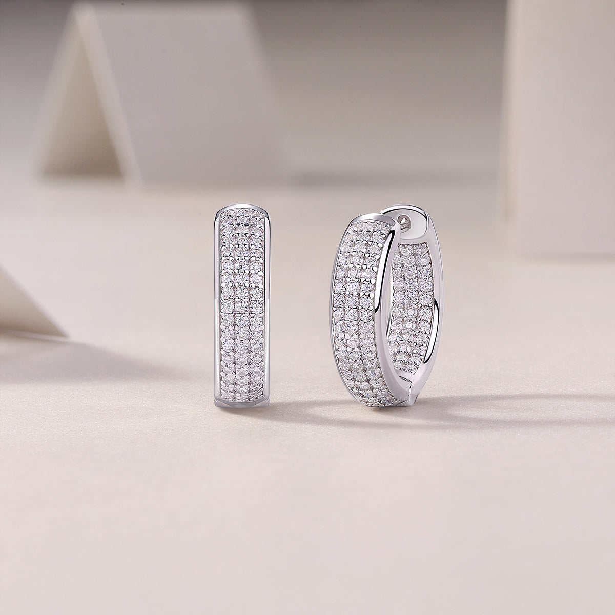 1Years - Fashionable Earrings And Stud Jewelry Set With Moissanite S925 Sterling Silver And Platinum - plated Diamonds Prohibit TikTok sales - 5 - cjdropshipping