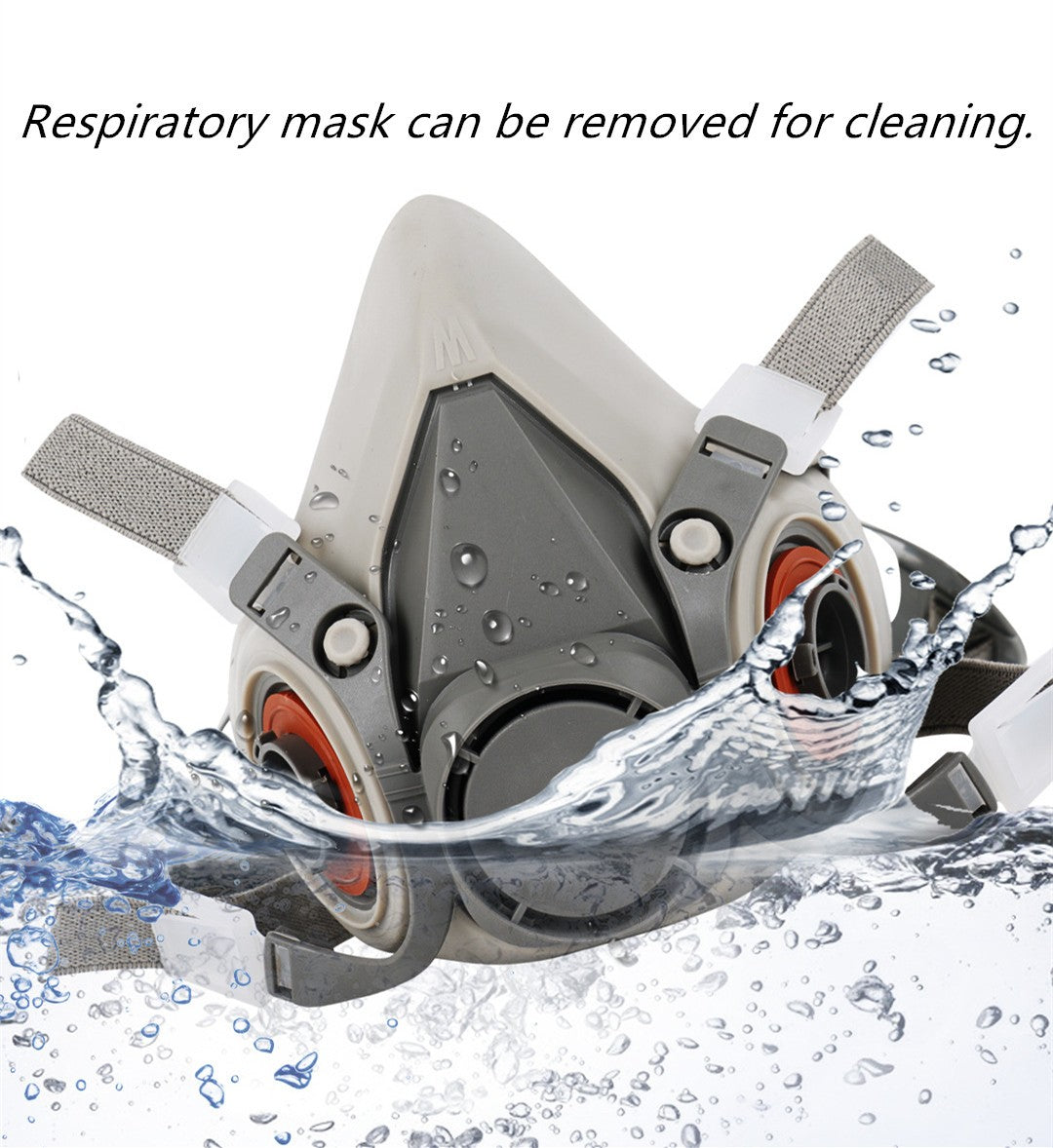 15 In1 Half Face Gas Mask Facepiece Spray Painting Respirator Reusable Safety Suit For 6200 With Filter Chemical And Other Work Protection - 5 - CJ