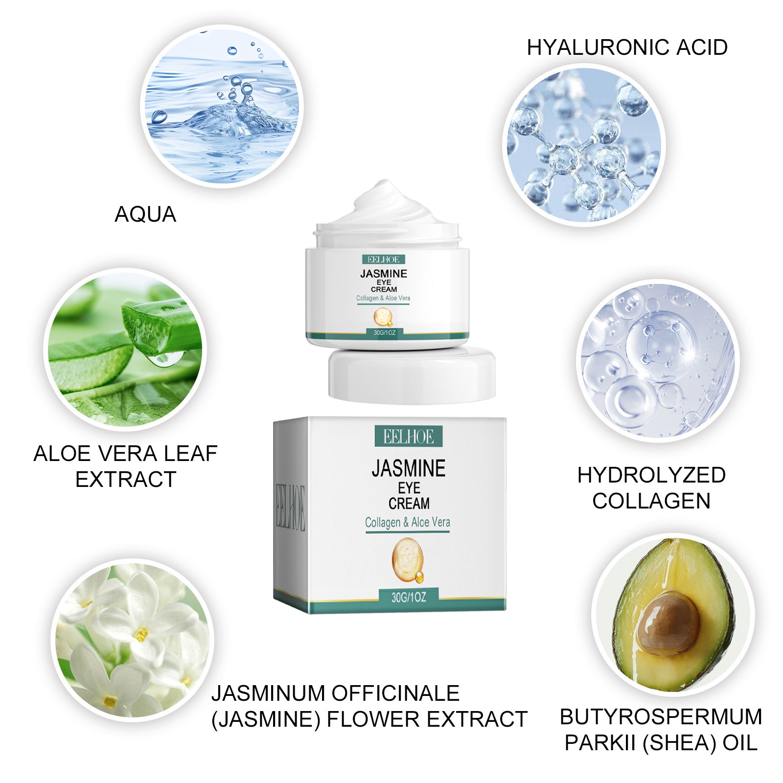 EELHOE Anti - Wrinkle Eye Cream Protects The Skin Around The Eyes And Reduces Dark Spots, Dry Lines And Fine Lines - 5 - CJ
