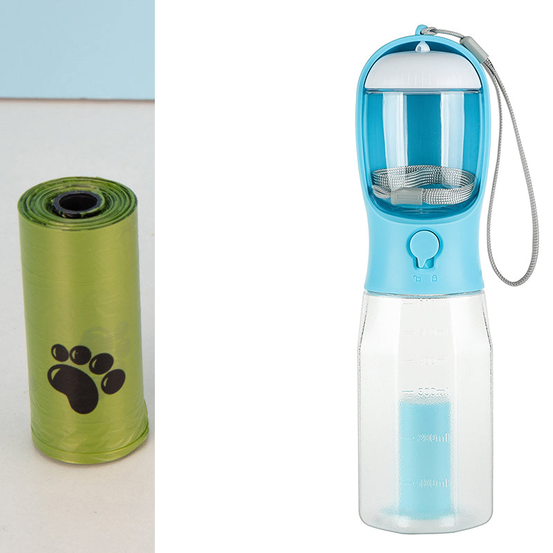 Portable Cat Dog Water Bottle Food Feeder Drinker Poop Dispenser 3 In 1 Leak - proof Multifunctional Dog Water Bottle Pet Products - 0 - CJ