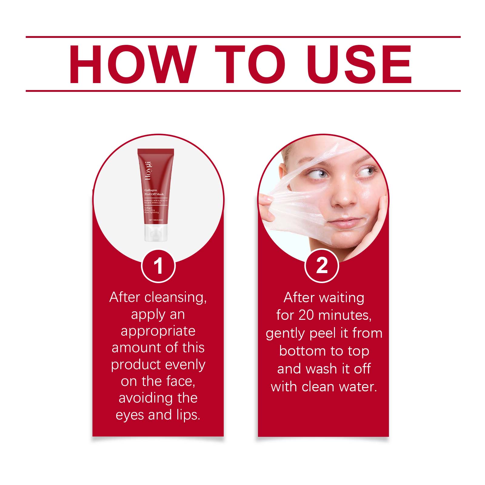 Hoygi Collagen Tear Mask, Gently Hydrating, Moisturizing, Nourishing And Firming The Skin. Apply The Peel - Off Mask - 5 - CJ