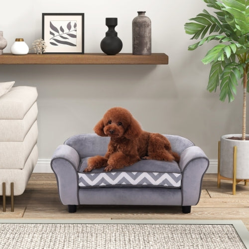 PawHut Dog Sofa Bed For XS - Sized Dogs, Cat Sofa With Soft Cushion, Pet Chair Lounge With Washable Cover, Removable Legs, Wooden Frame - 5 - cjdroshippping