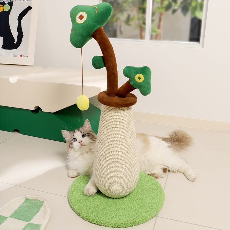 Vertical Money Tree Cat Scratching Pole, Sisal Wear - Resistant Cat Scratching Column, Interactive Ball Track Spring Ball Cat Toy, Durable And Cute Sisal Cat Scratching Pole - 5 - CJ