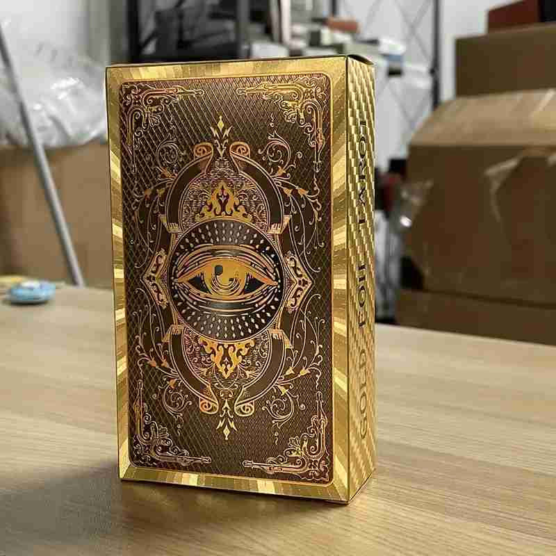 Spanish And English Golden Foil Tarot Deck With Guidebook - 78 PVC Spiritual Cards Waterproof Wrinkle Resistant - 5 - CJ