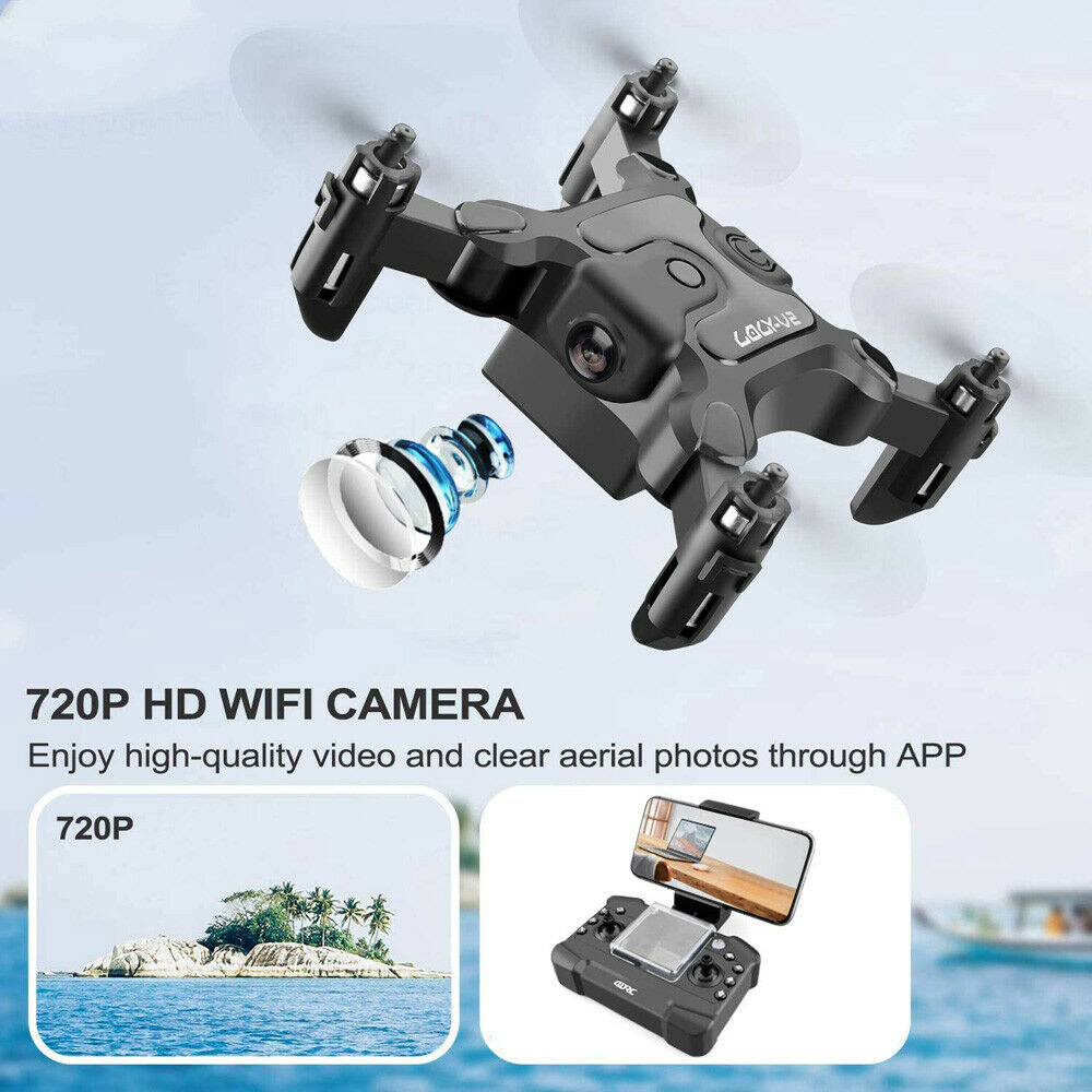 AU V2 Mini Drone Selfie WIFI FPV With HD Camera Foldable Arm RC Quadcopter Toy. - 5 - CJ