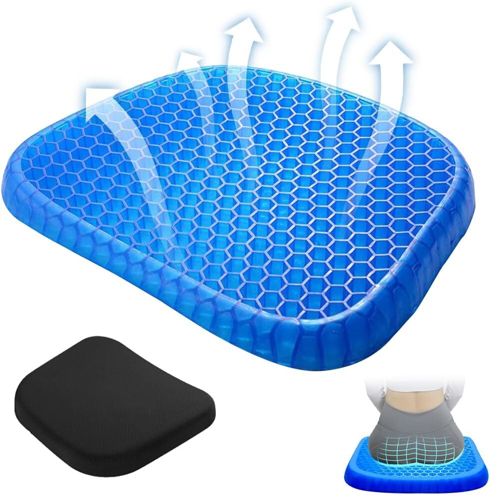 Honeycomb Breathable Gel Seat Cushion Double Thick Egg Sitting Pad Mat Non - Slip - 5 - CJ