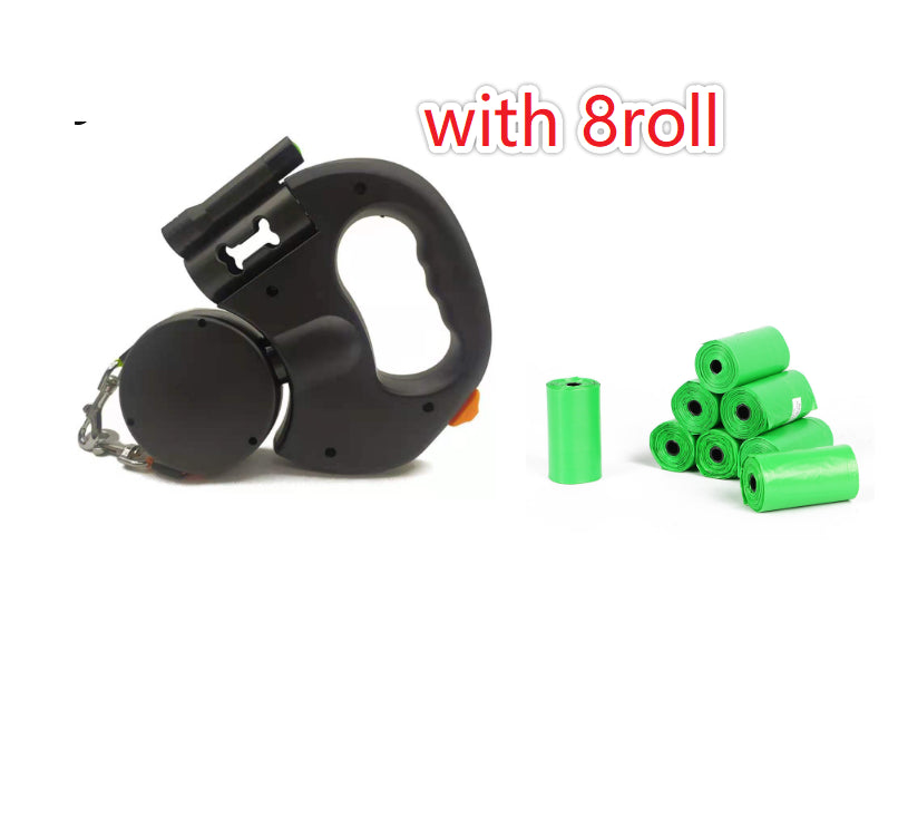 Retractable Dog Leash For Small Dogs Reflective Dual Pet Leash Lead 360 Swivel No Double Dog Walking Leash With Lights Pet Products - 0 - CJ