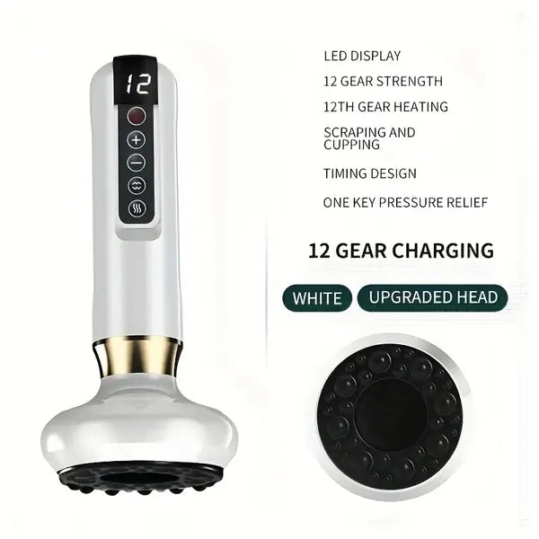 Body Gua Sha Scraping Massager. 12 Level Electric Vacuum Cupping Massager, Rechargeable And Cordless. Perfect For Halloween, Christmas And Birthday Gifts - 5 - cjdropshipping