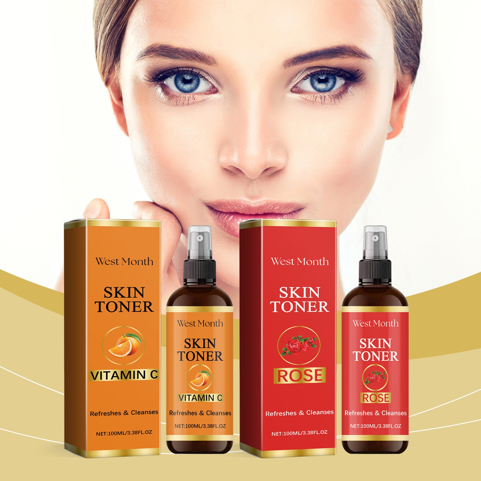 West&Month Toner Spray Hydrates And Moisturizes And Brightens Skin - 5 - CJ