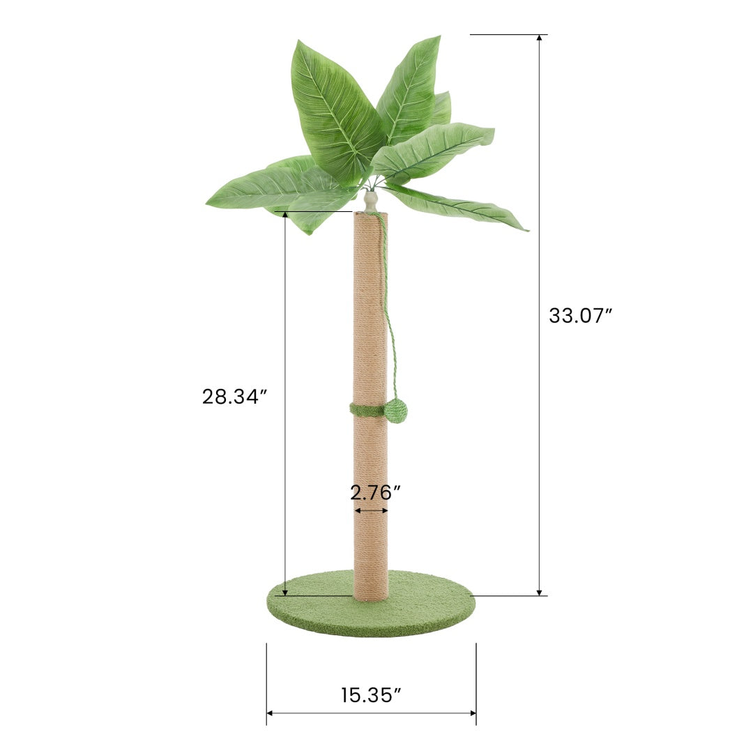 Cat Scratching Post, 33 Cat Scratcher Tall Scratching Posts With Dangling Ball For Indoor Cats - 5 - CJ