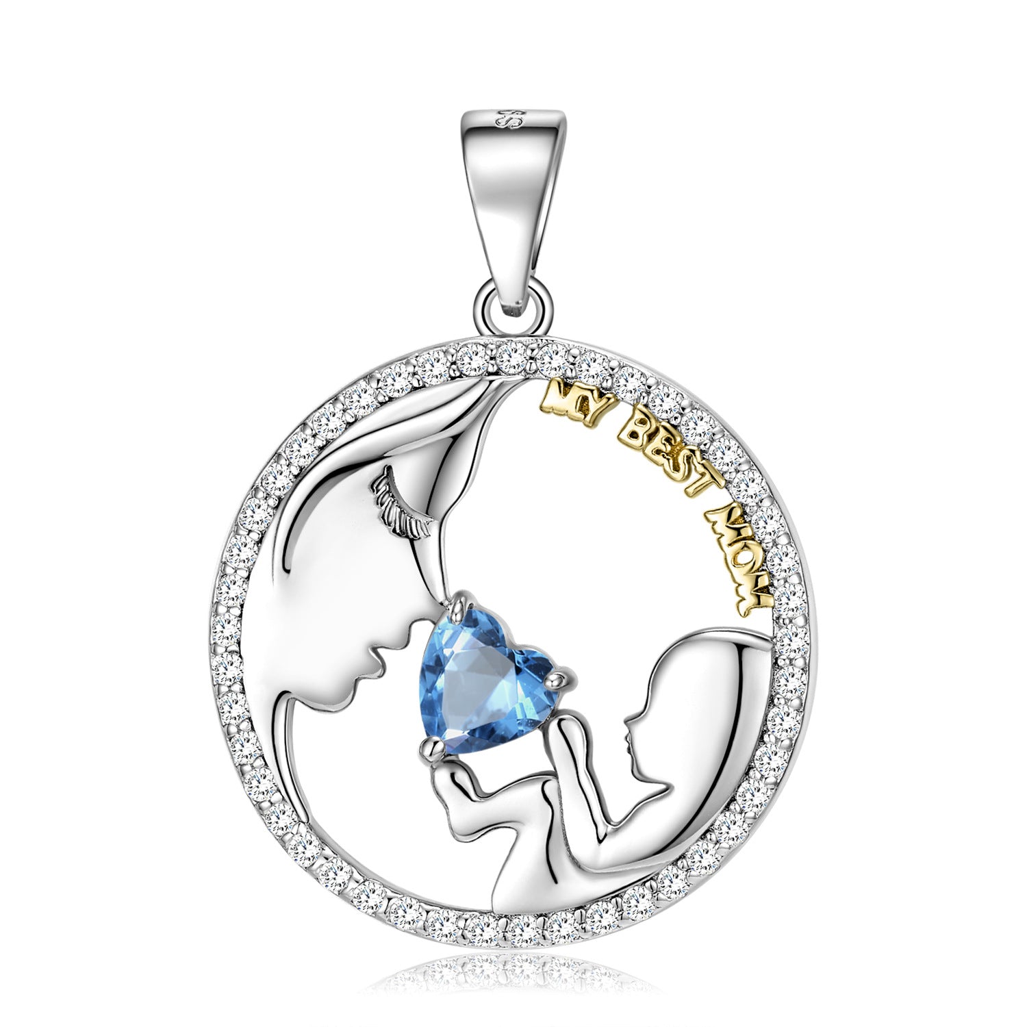 S925 Sterling Silver Mom&baby Necklace Mother's Day Series Ins Style Sweater Chain - 4 - https://x.com/titan_prim62775J