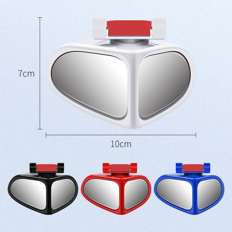 Car Reversing Small Round Mirror Front And Rear Wheel Wide - Angle Mirror Double - Sided Auxiliary Rearview 360 Adjustable Wide Angle Side Rear View Mirror For Car - 5.0 - CJ