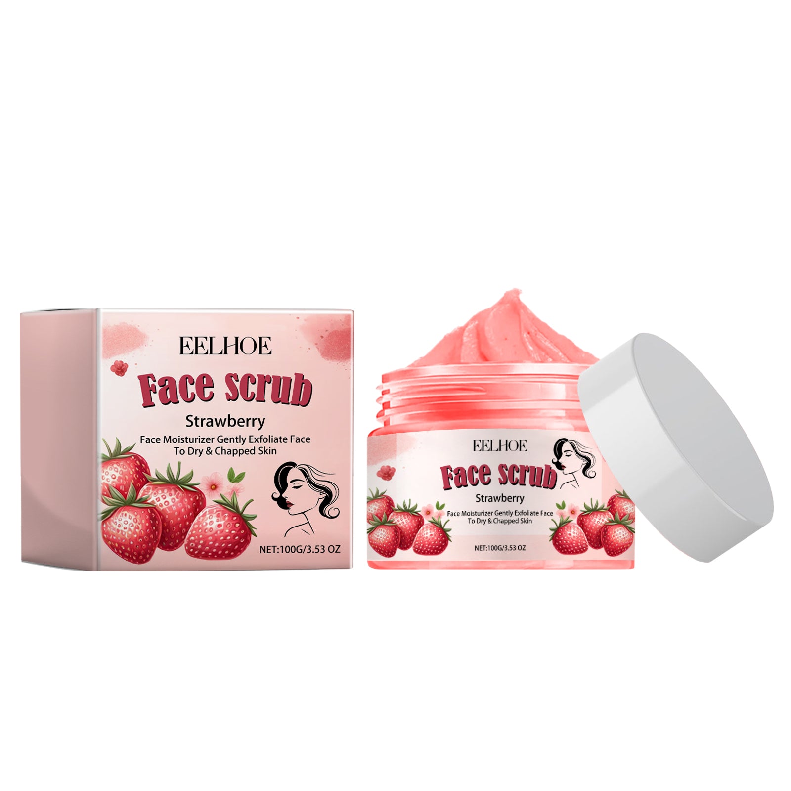 EELHOE Face Scrub, Soften Cutin Supple Skin Moist Water Embellish Burnish - 5 - CJ