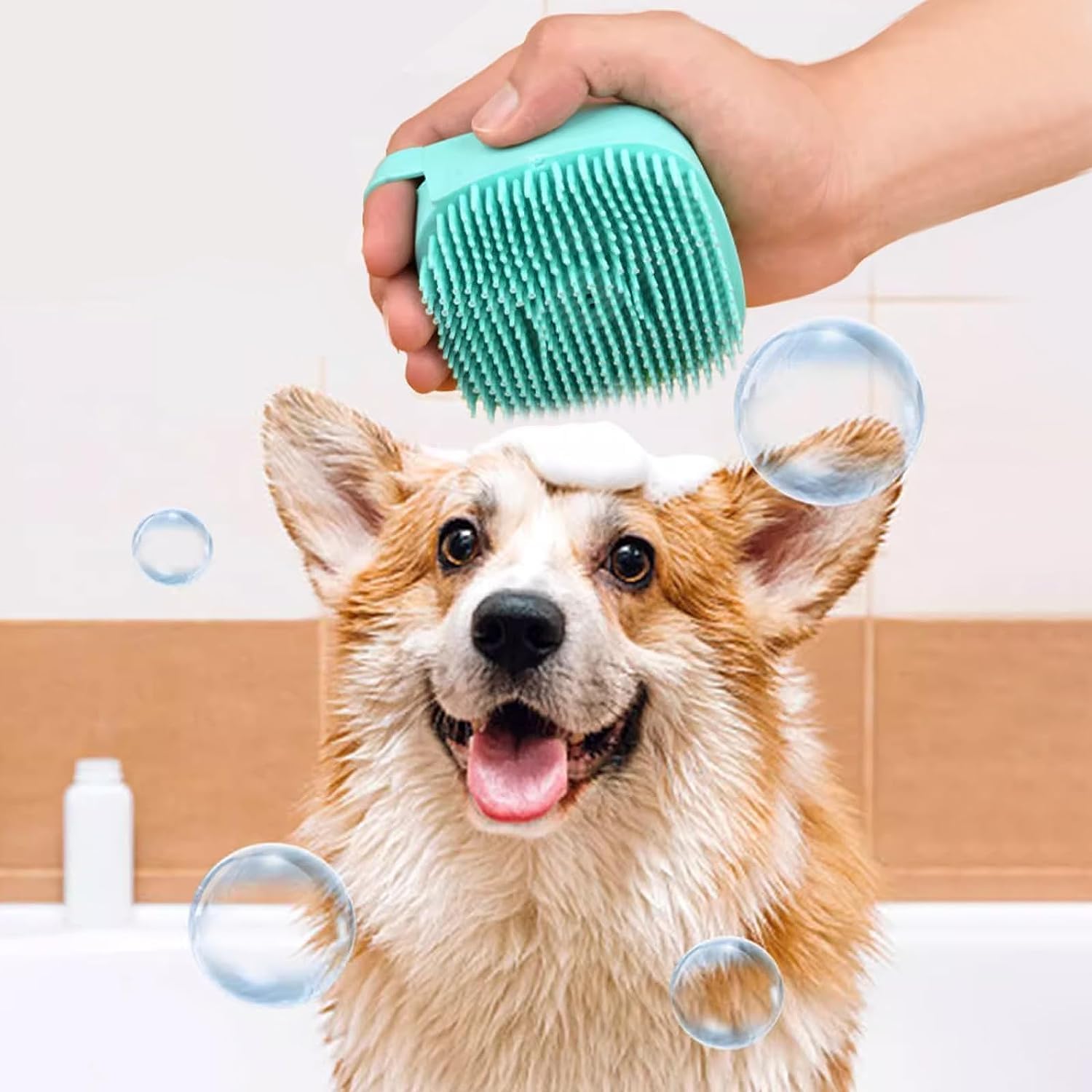 7pcs Pet Grooming Kit, Self - Cleaning Brush Shedding Kit With Nail Clipper, Flea Comb, Shampoo Bath Brush, Finger Toothbrush - 5 - CJ