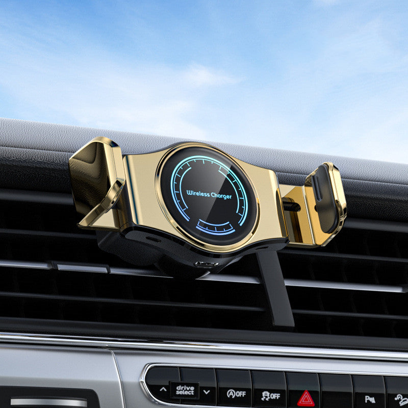 Wireless Charging Electric Car Phone Holder - 0 - CJ - Gold - USB - CJSJ137549303CX