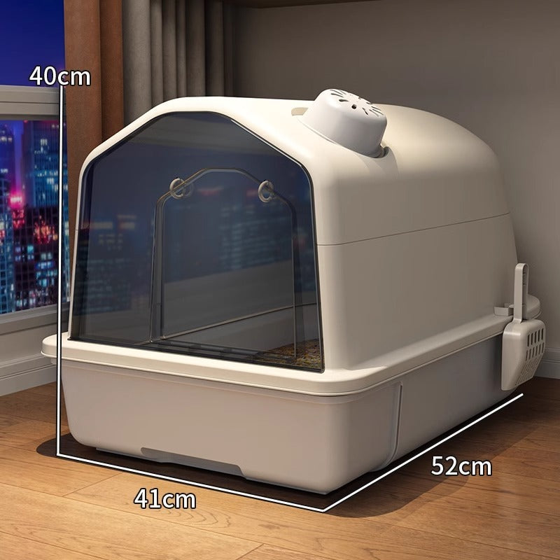 Fully Enclosed Odor Proof Litter Box For Cats - 0 - CJ - Gray - 1Set - CJYD271136003CX