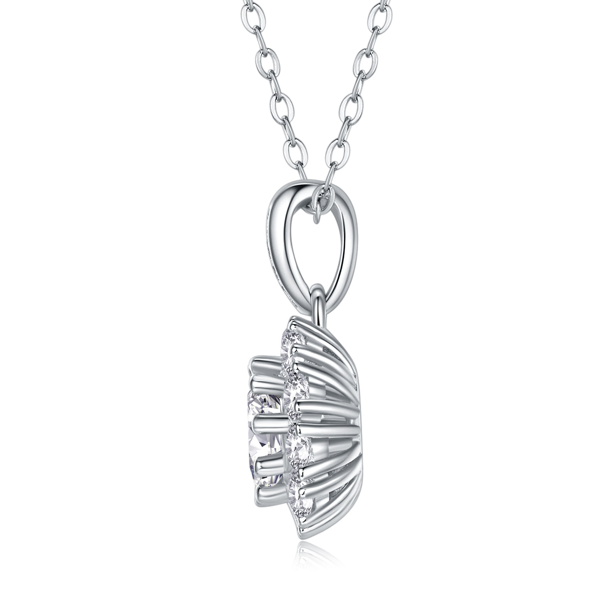 1Blossom - A Fashionable And Luxurious Diamond Jewelry Pendant Set With 1 - carat Moissan Diamond S925 Sterling Silver And Platinum Plating Prohibit TikTok sales - 5 - cj