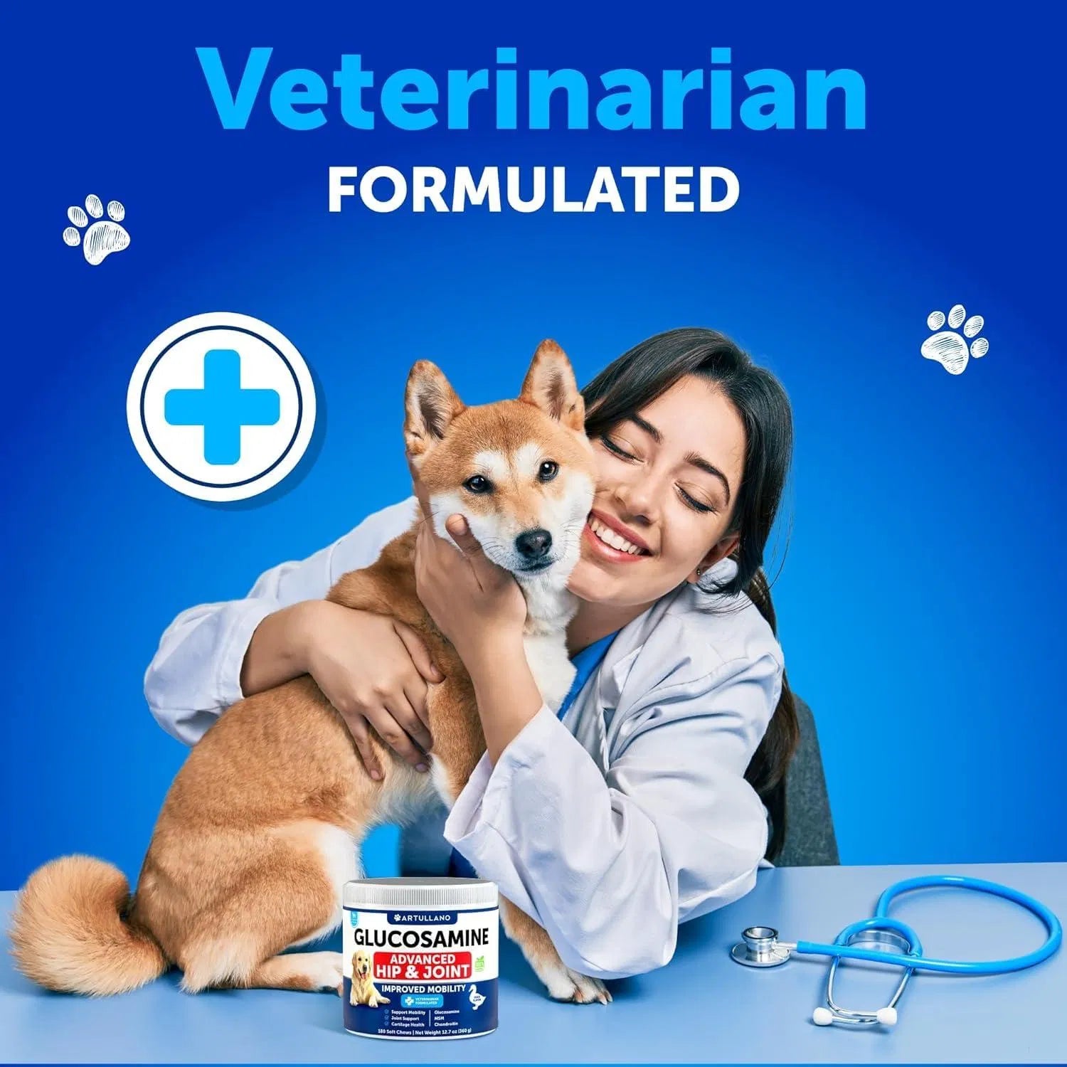 Glucosamine For Dogs Hip And Joint Supplement For Dogs With Arthritis Chews With Chondroitin Hemp Oil MSM Canine Joint Pain Relief Health Mobility Support For Large Breeds 120 Soft Treats - 5 - CJ