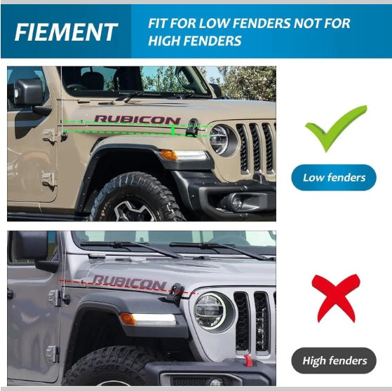 Front Rear Fenders Compatible With 2020 - 2024 Wrangler Gladiator JT Sport Willys - 5 - cjdropshipping