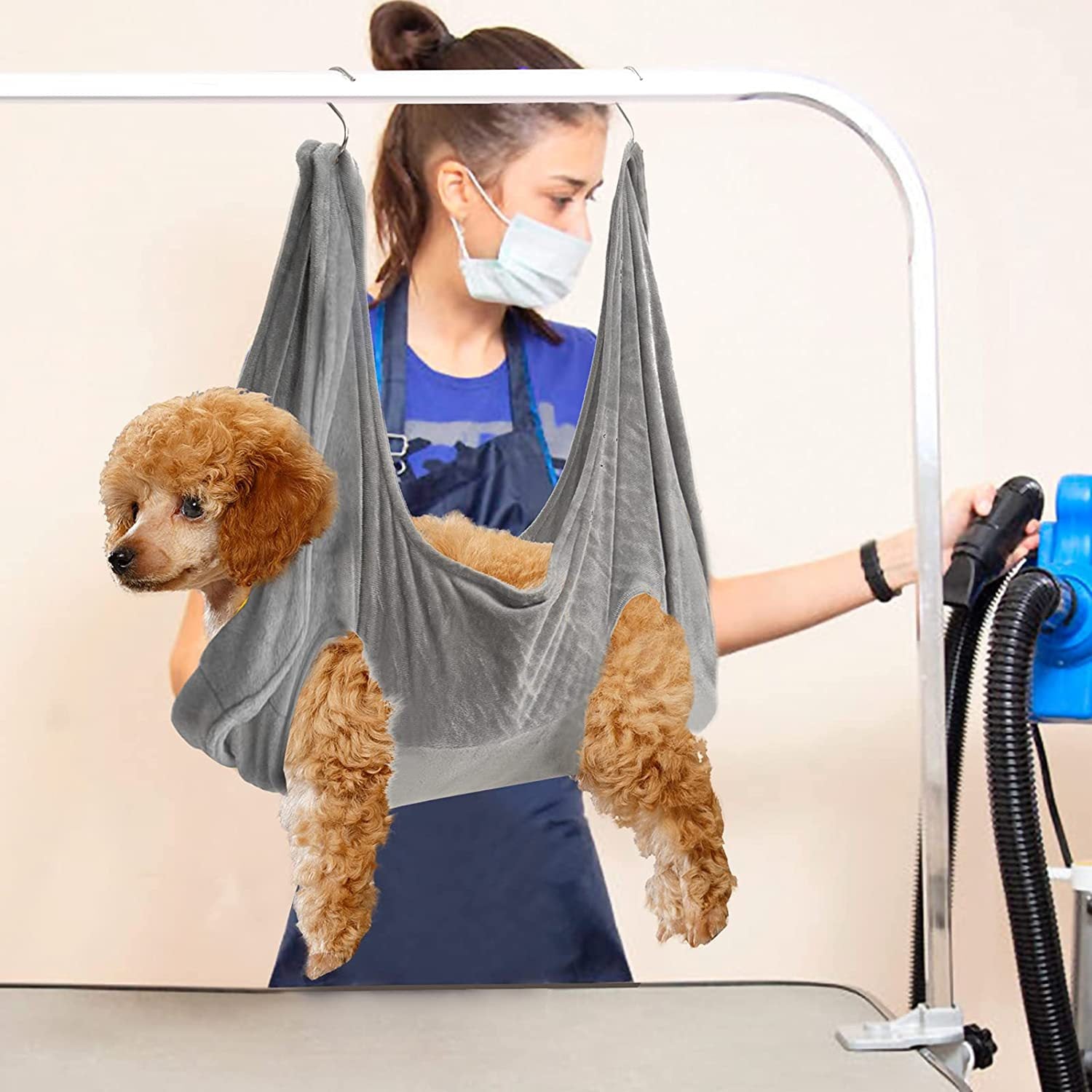 Pet Dog Cat Grooming Hammock Harness Dog Hammock Restraint Bag Helper Breathable Dogs Grooming Trimming Hammock Helper Cats - 5 - CJ