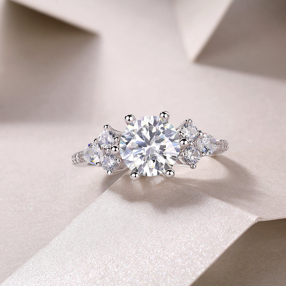1Luxury Fashion Diamond Ring Moissanite Silver Ring Prohibit TikTok sales - 5 - CJ
