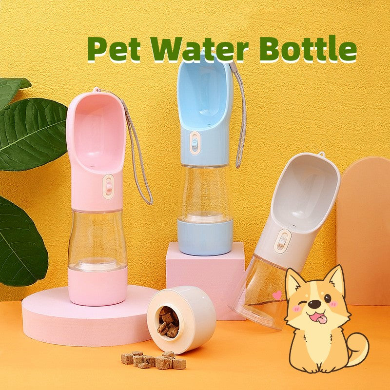 Pet Dog Water Bottle Feeder Bowl Portable Water Food Bottle Pets Outdoor Travel Drinking Dog Bowls Water Bowl For Dogs - 0 - CJ