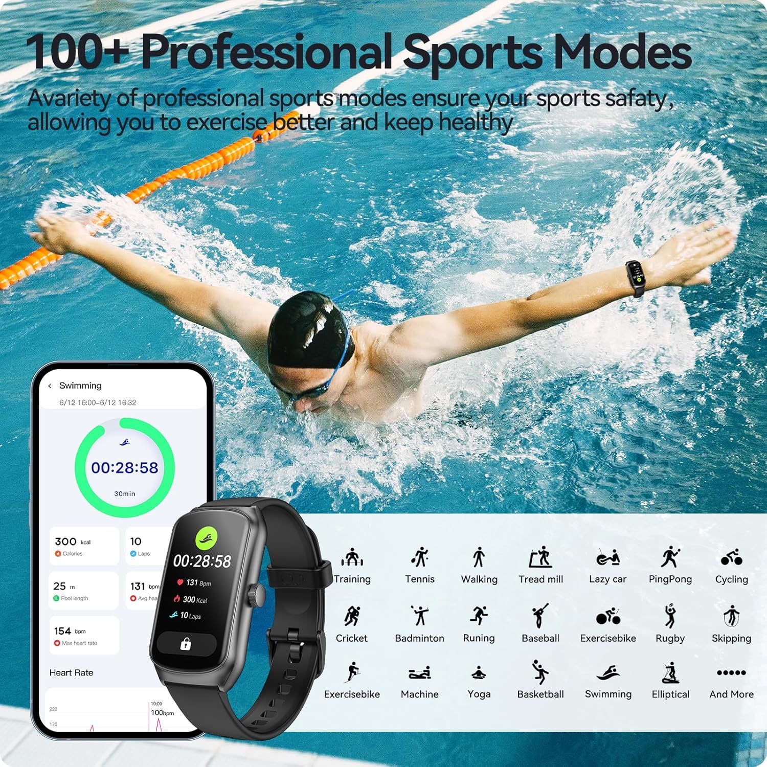 AMOLED Unisex Fitness Tracking Smartwatch With Heart Rate, Blood Oxygen And Sleep Monitoring, Waterproof Function, Pedometer, Swimming Health Activity Tracking - 5 - CJ