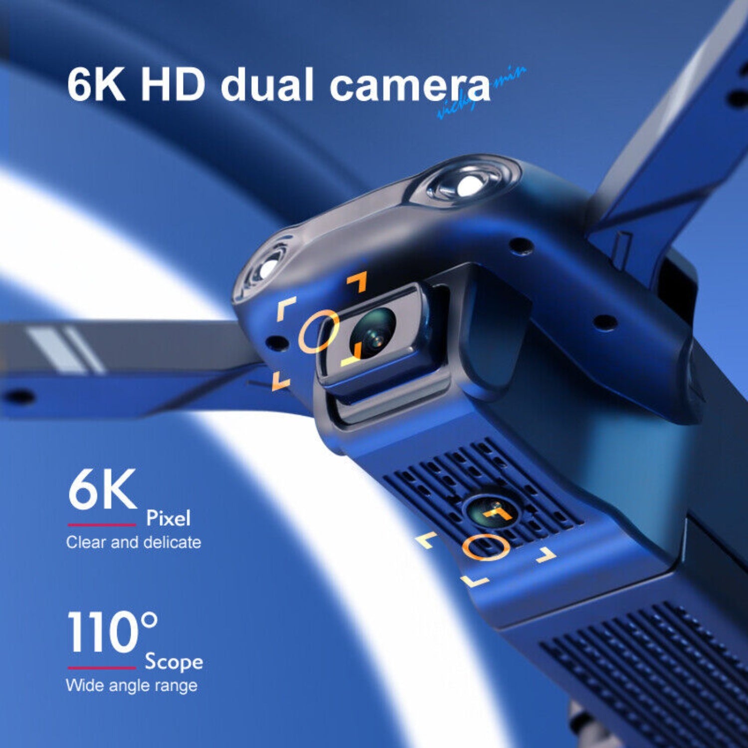 V13 RC Drone 6K HD Dual Camera WiFi FPV Foldable Quadcopter Camera Drone ,2 Battery.Logistics Is Randomly Sent By UPS,USPS,FEDEX - 5 - CJ